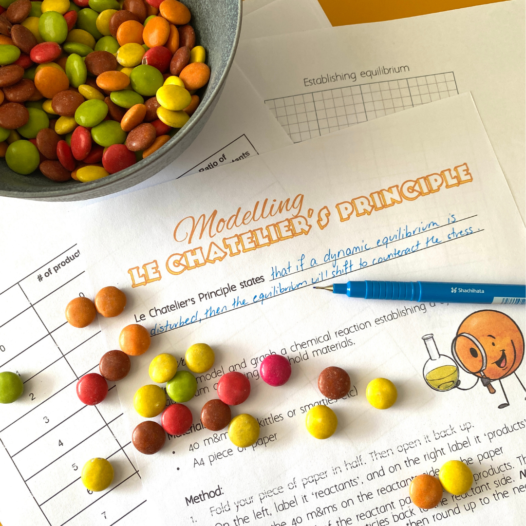 m&ms activity modelling le chateliers principle