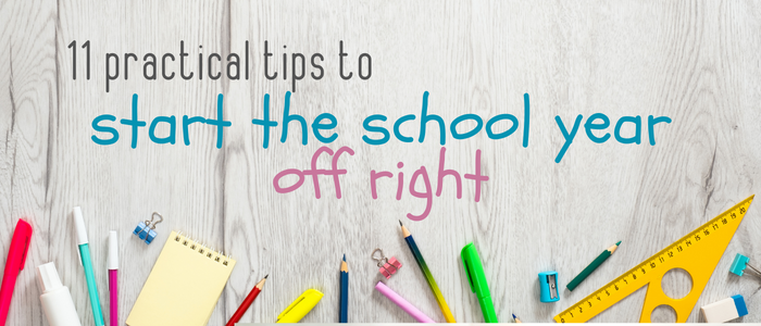 how to start the school year off right
