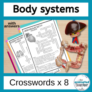 Body systems crossword bundle