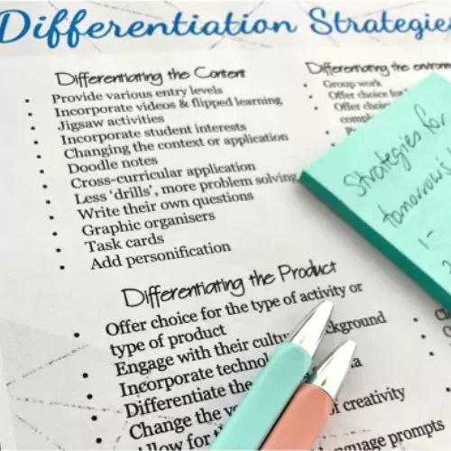 differentiation strategies list