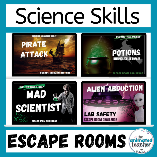Science skills escape room bundle middle school