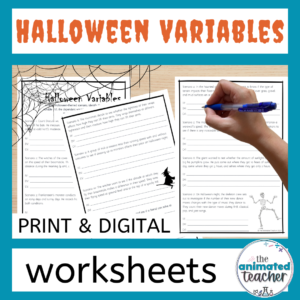scientific variables worksheet halloween