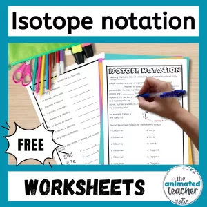 free isotope notation worksheet