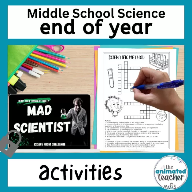 Middle School Science End of Year Activities Bundle