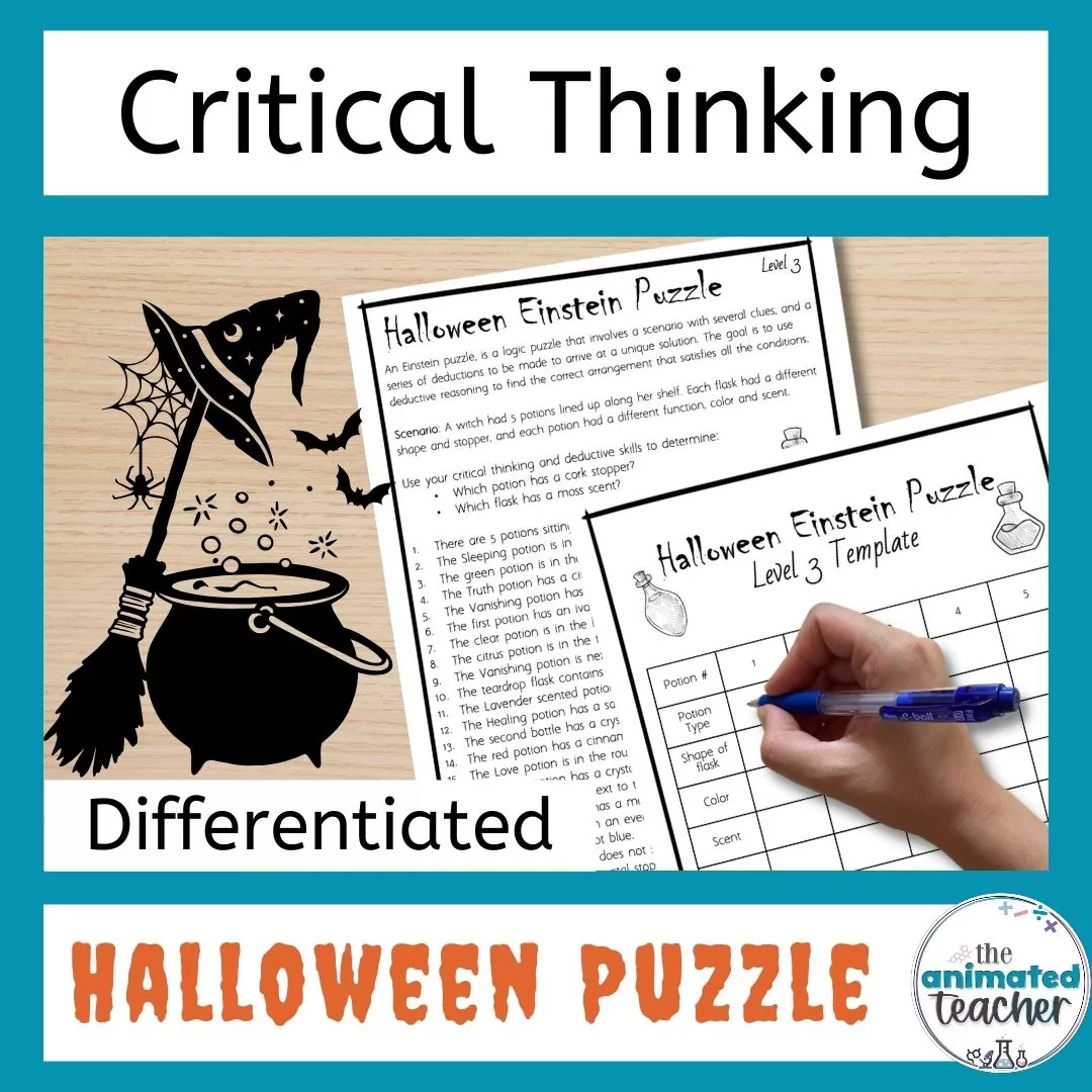 Halloween Puzzle Critical Thinking for ANY SUBJECT!