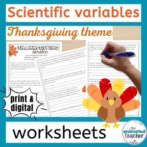 Science Thanksgiving Worksheet