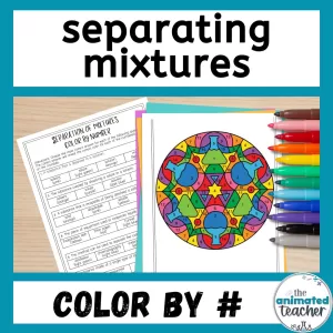 mixtures and solutions worksheet color by number