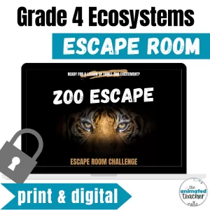grade 4 ecosystems activity escape room science lesson