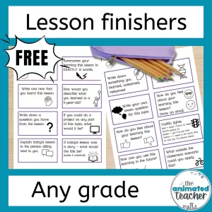 lesson finisher activities middle school