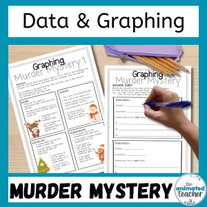 Christmas data and graphing activity murder mystery